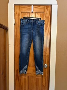 KanCan Dark Blue Distressed Ankle Jeans